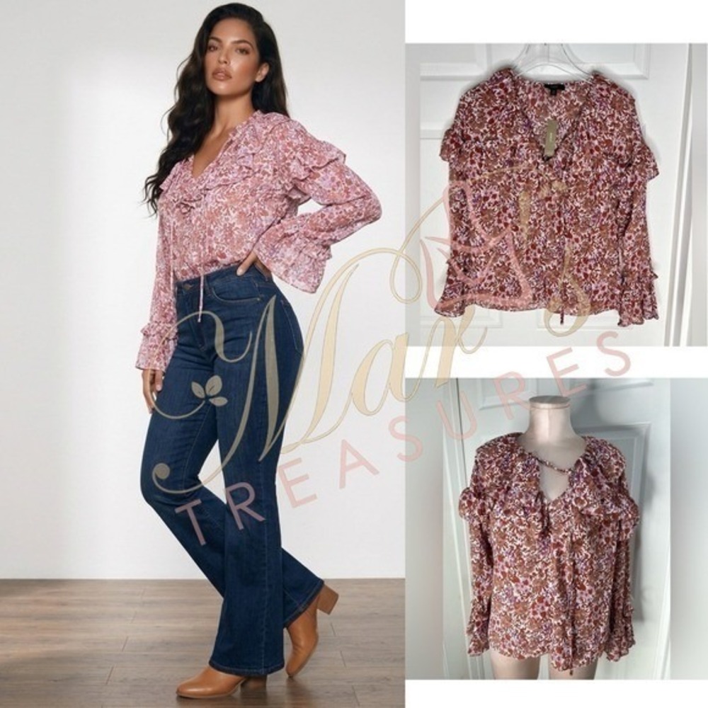 Nwt J. Crew Floral Long Sleeve Floral Top Sz XS